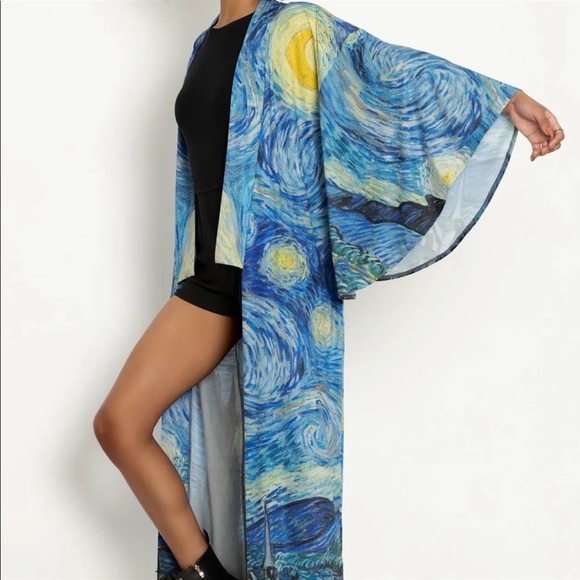 Blackmilk Starry Night Swan Kimono - NWT - Picture 2 of 6